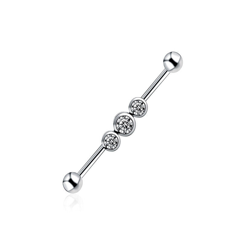 Multi Style Steel Industrial Bar Scaffold Ear Barbell Ring Piercing Jewellery