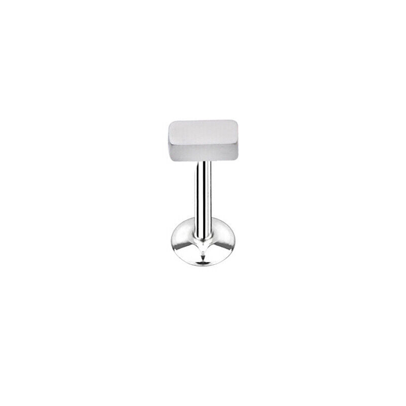 Steel Lip Bar Labret Ring Internally Threaded Ear Tragus Stud Body Piercing