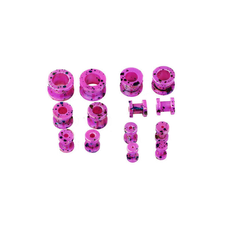 2X Acrylic Flesh Tunnel Ear Plug Snail Spiral Stretcher Taper Expander 2 Design