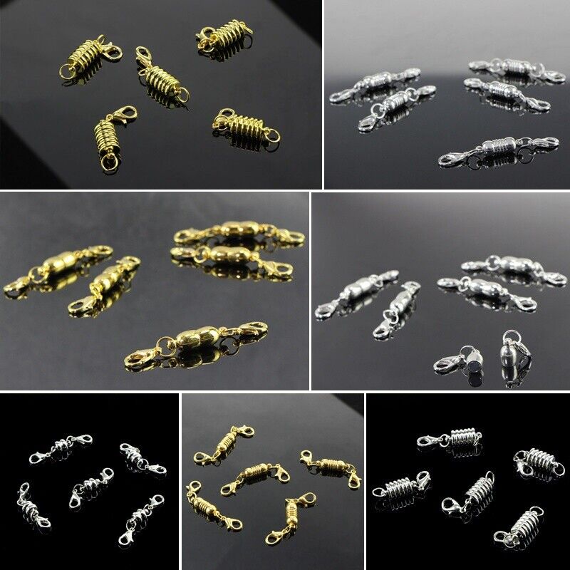 5X Silver Gold DIY Bracelet Necklace Chain Magnetic Clasp Hook Jewellery Finding