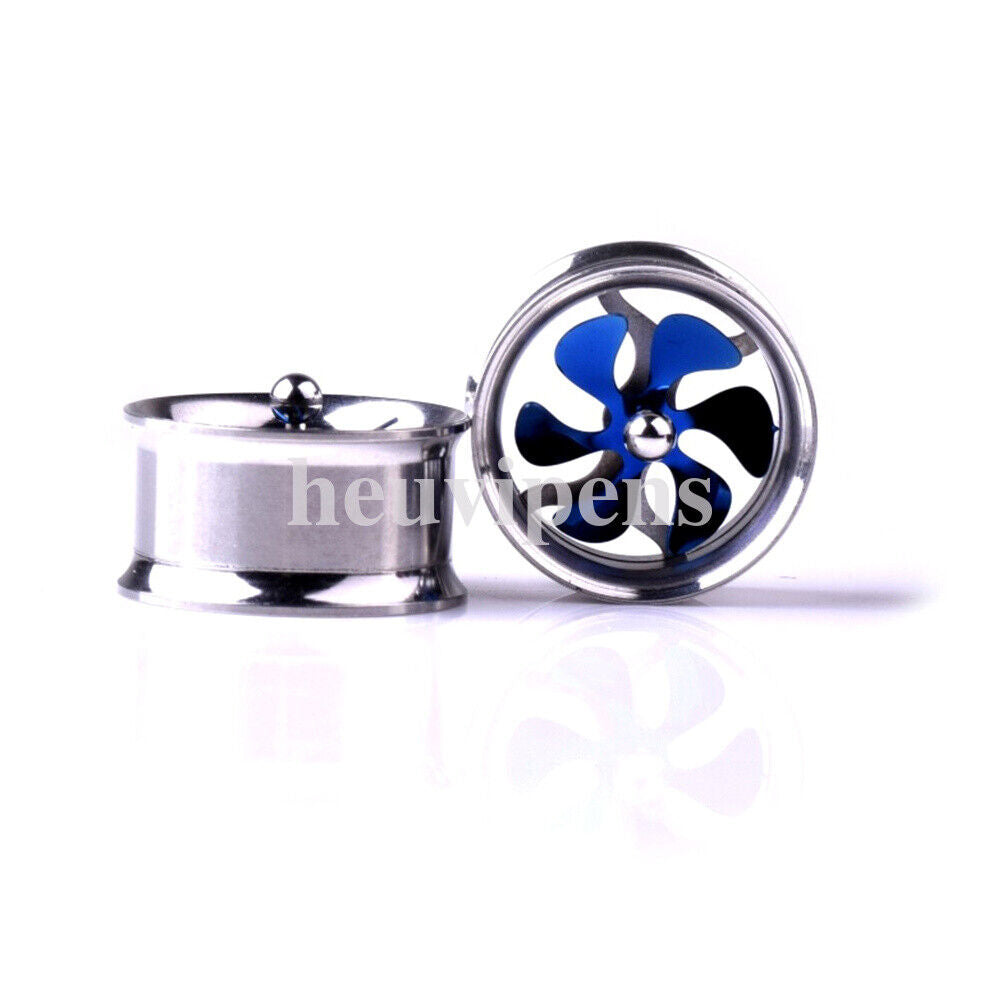 Pair Rotated Windmill Ear Plug Double Saddle Flared Screw Flesh Tunnel Expander