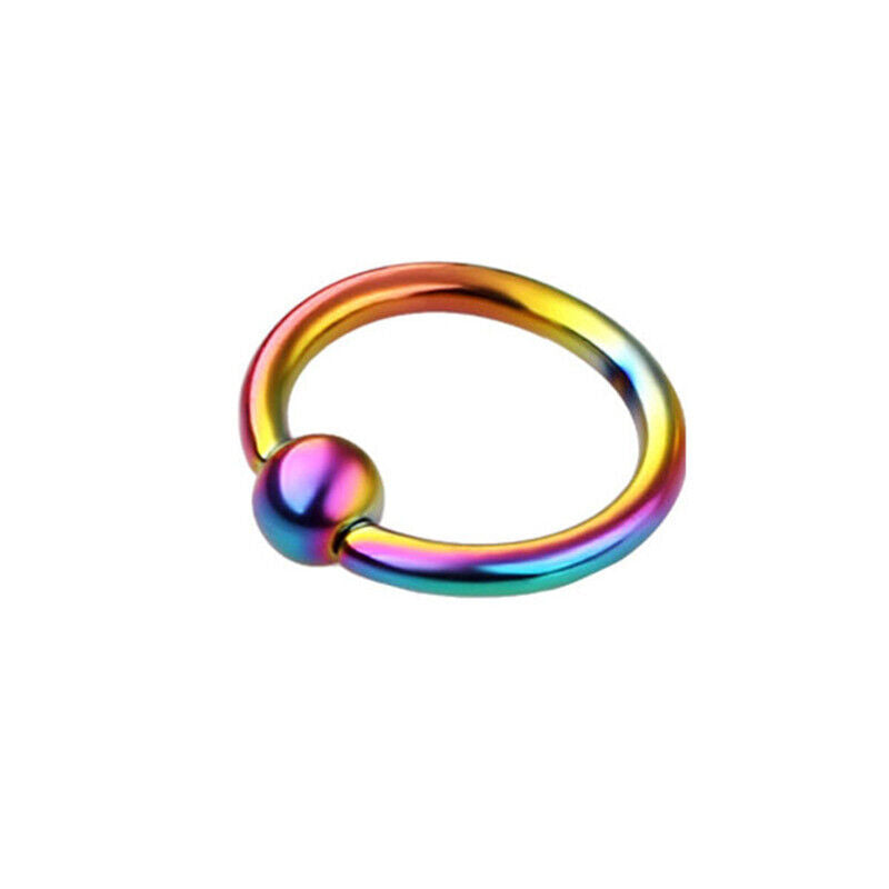 8X Surgical Steel Hoop Ring Piercing Ball Closure Lip Ear Nose Eyebrow 8mm*1.2mm