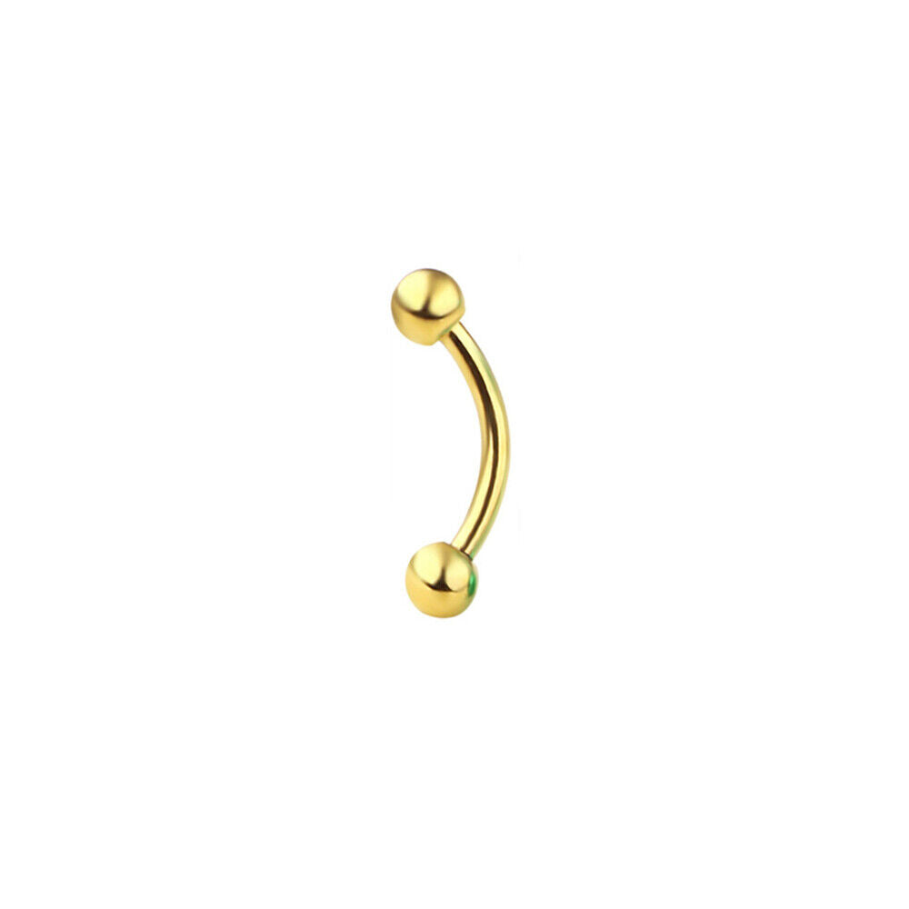 4X 16G Surgical Steel Ball Barbell Curved Eyebrow Rings Bar Tragus Ear Piercing