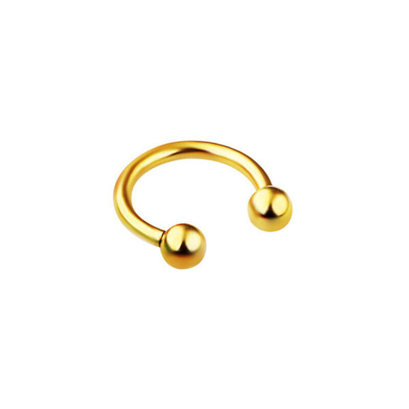 8pc Surgical Steel Nose Rings Ball Cone Horseshoe Ear Lip Stud Septum  Piercing