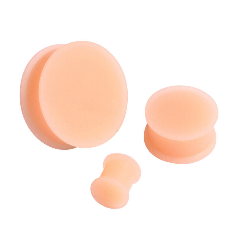 2pc Silicone Hider Ear Plug Stretcher Flesh Tunnel Expender Double Flare 3-22mm