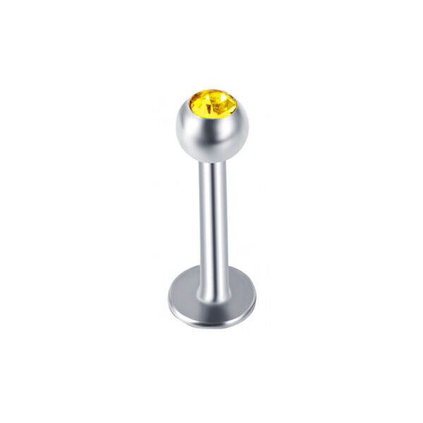 10pc Surgical Steel Zircon Gem Labret Monroe Lip Rings Bar Stud Piercing Jewelry