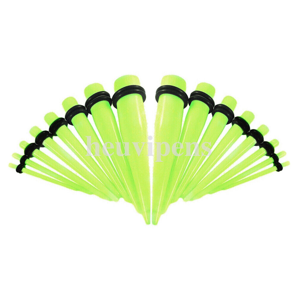 14g-00g Ear Plug Tunnel Taper & Acrylic Stretching Kit - 16 Piece Set Available