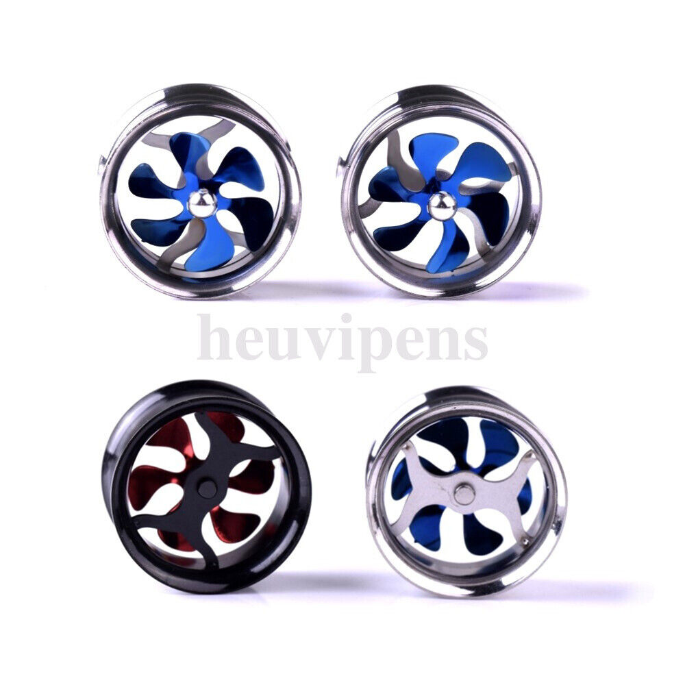 Pair Rotated Windmill Ear Plug Double Saddle Flared Screw Flesh Tunnel Expander