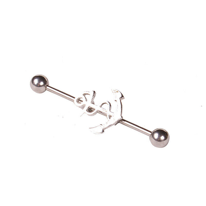Multi Style Steel Industrial Bar Scaffold Ear Barbell Ring Piercing Jewellery