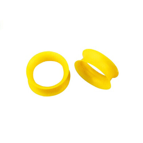 2pc Flesh Tunnel Flexible Silicone Double Flare Saddle Ear Stretcher Plug 6-25mm