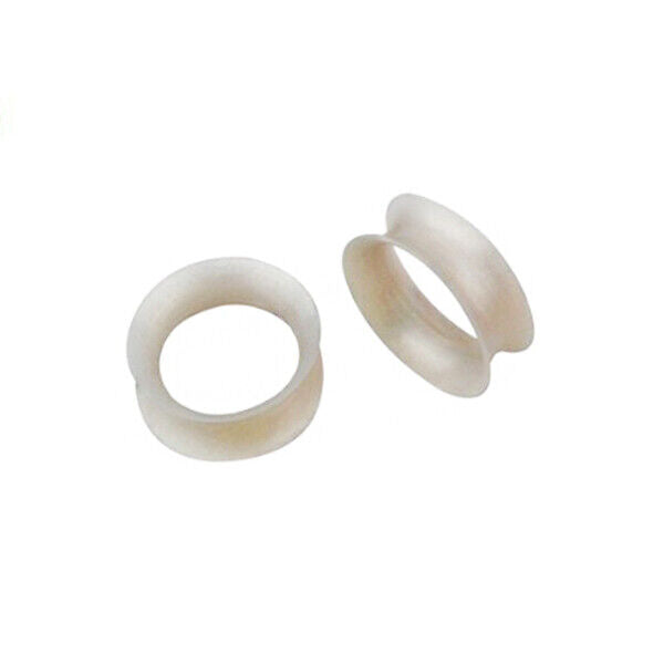 2pc Flesh Tunnel Flexible Silicone Double Flare Saddle Ear Stretcher Plug 6-25mm