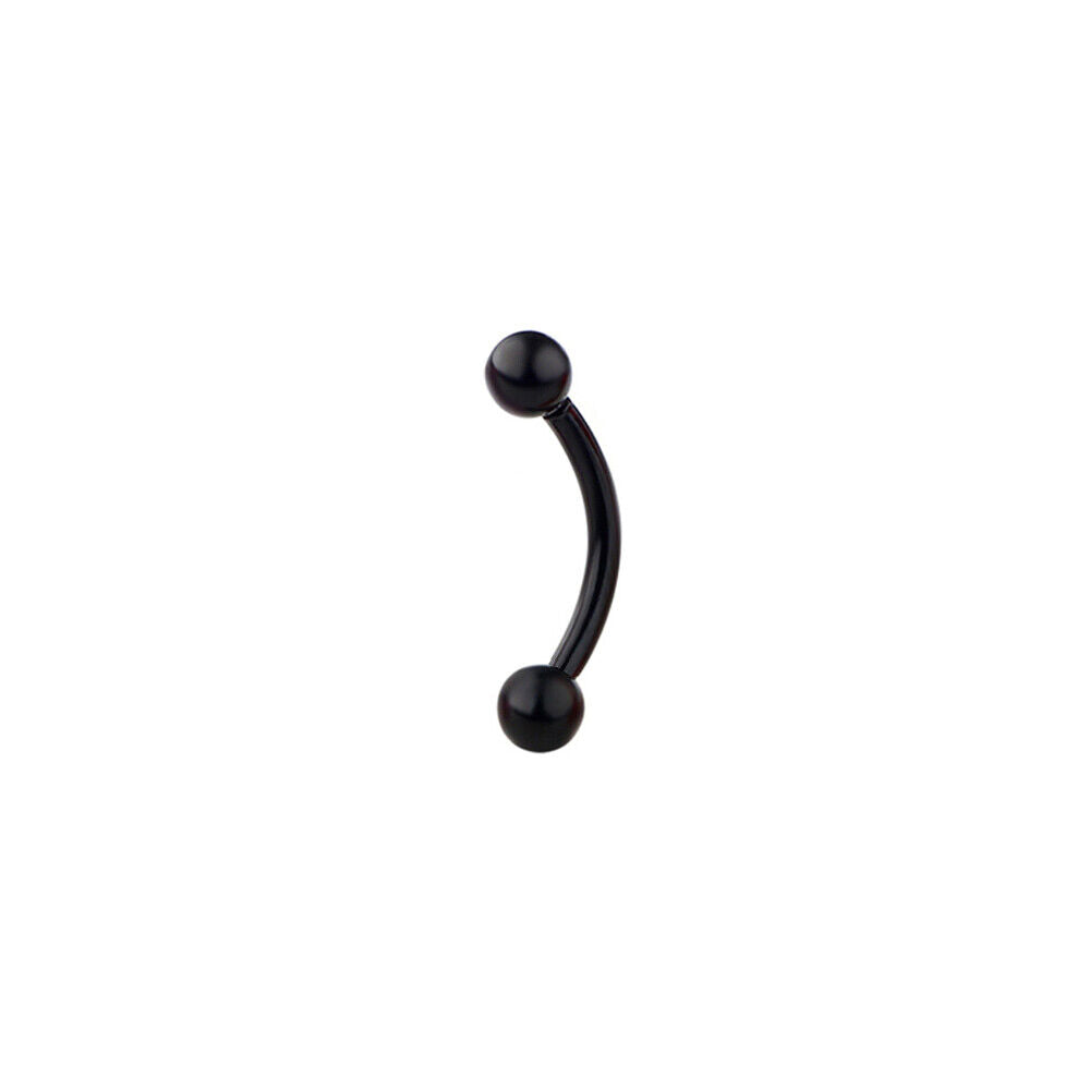 4X 16G Surgical Steel Ball Barbell Curved Eyebrow Rings Bar Tragus Ear Piercing