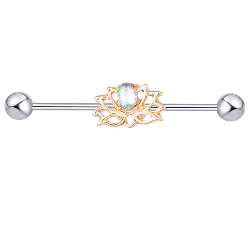 Multi Style Steel Industrial Bar Scaffold Ear Barbell Ring Piercing Jewellery