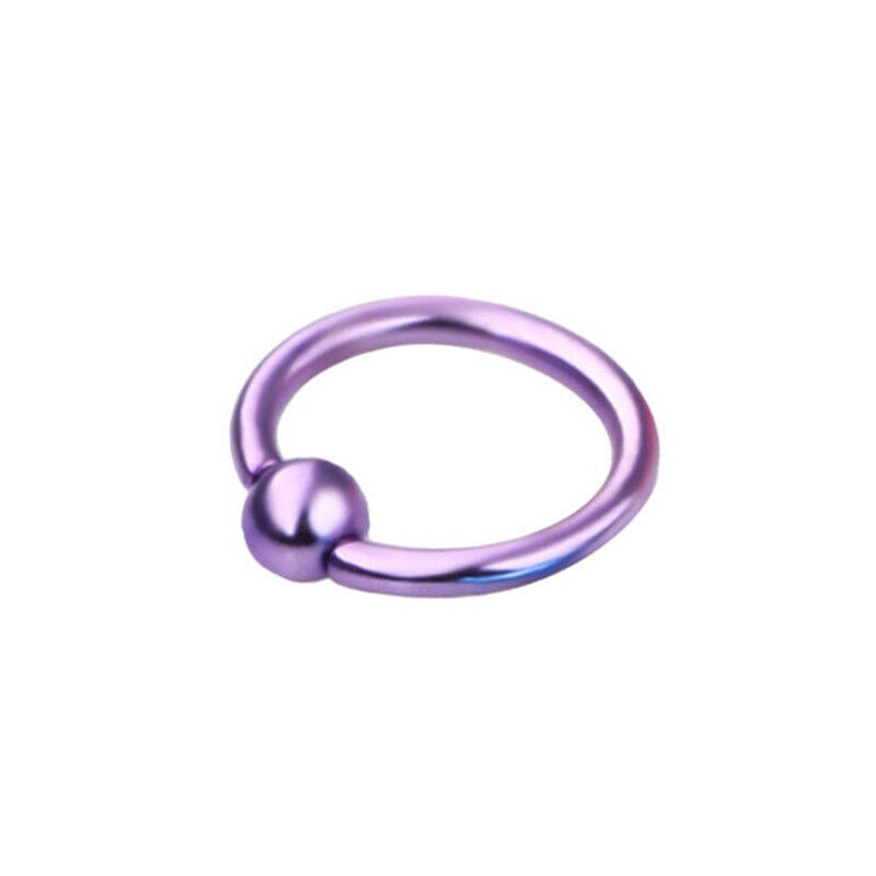 8X Surgical Steel Hoop Ring Piercing Ball Closure Lip Ear Nose Eyebrow 8mm*1.2mm
