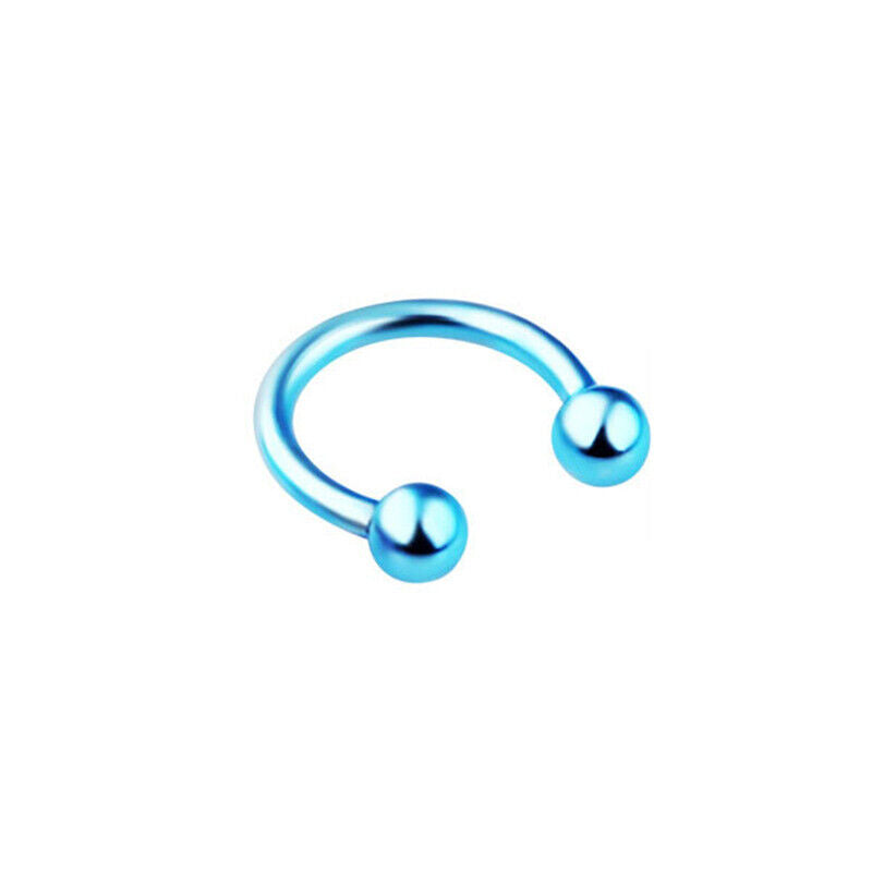 8pc Surgical Steel Nose Rings Ball Cone Horseshoe Ear Lip Stud Septum  Piercing