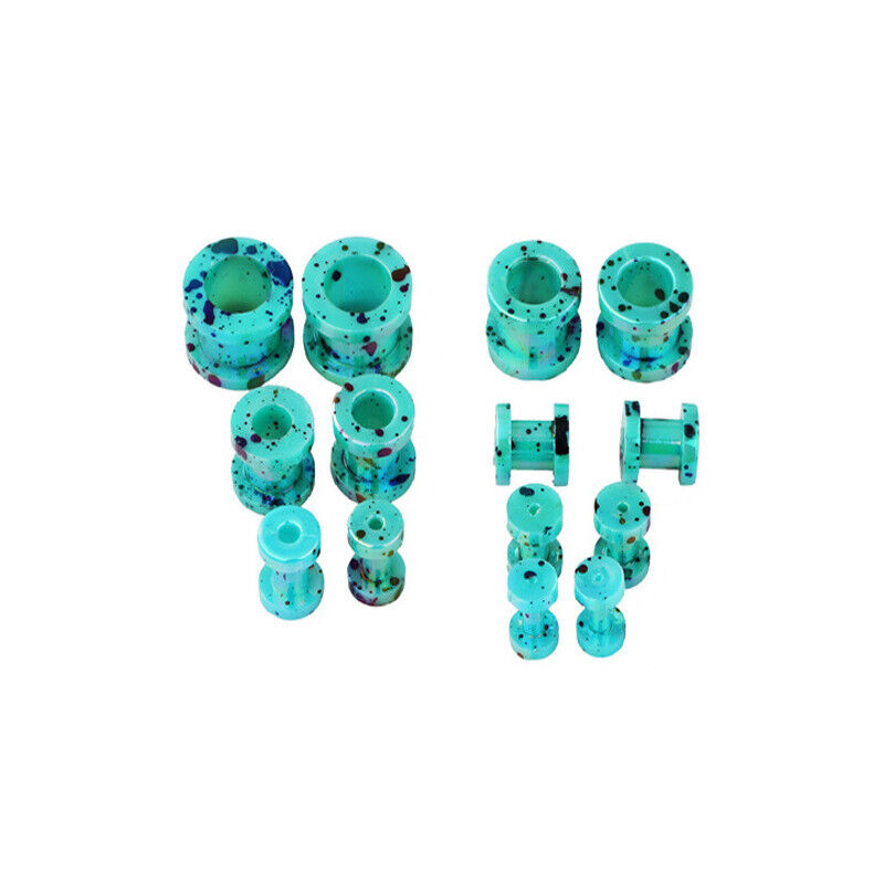2X Acrylic Flesh Tunnel Ear Plug Snail Spiral Stretcher Taper Expander 2 Design