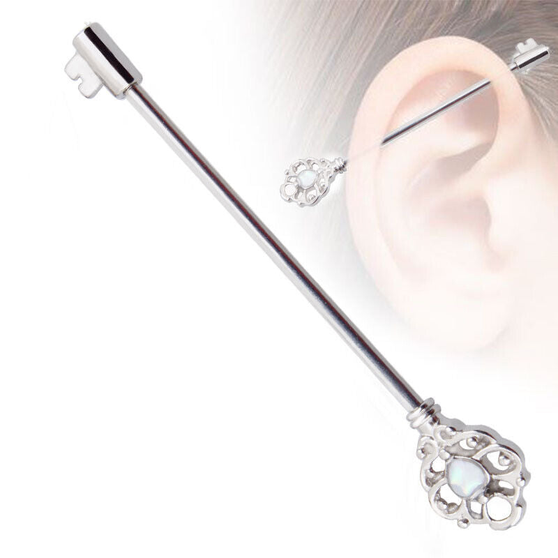 Multi Style Steel Industrial Bar Scaffold Ear Barbell Ring Piercing Jewellery