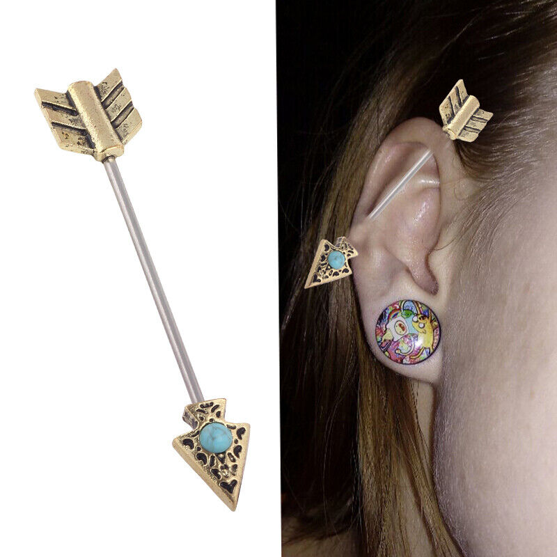 Multi Style Steel Industrial Bar Scaffold Ear Barbell Ring Piercing Jewellery