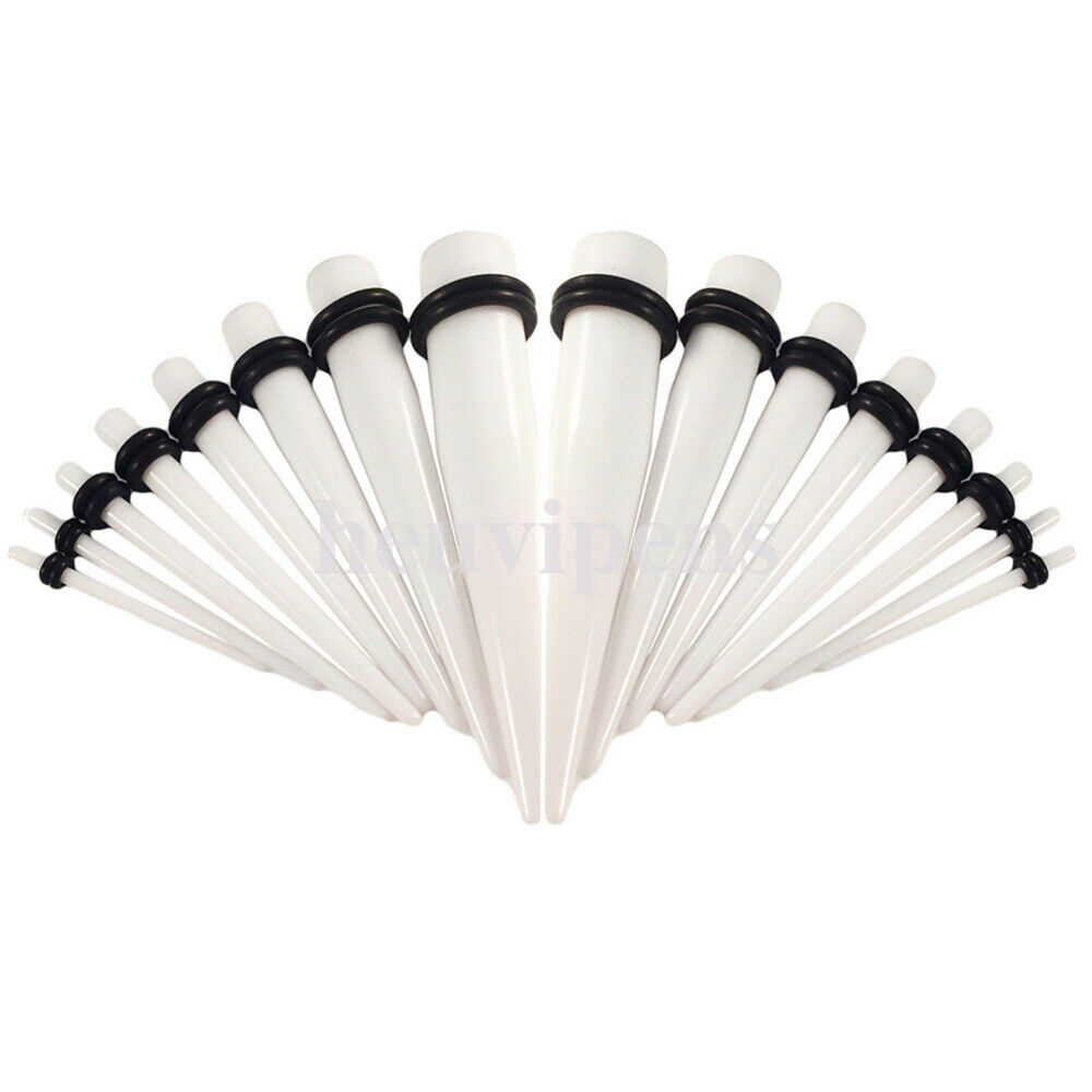 14g-00g Ear Plug Tunnel Taper & Acrylic Stretching Kit - 16 Piece Set Available