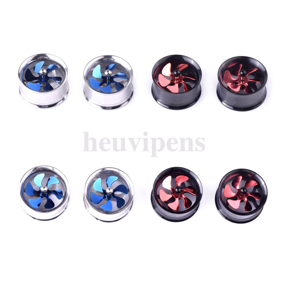 Pair Rotated Windmill Ear Plug Double Saddle Flared Screw Flesh Tunnel Expander