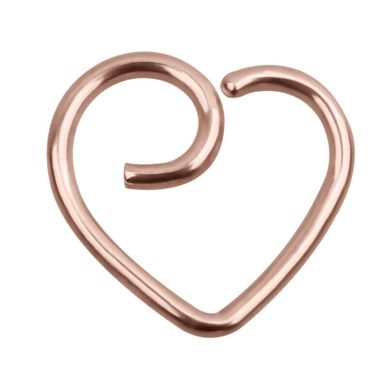 Steel Love Heart Ring Tragus Earring Nose Helix Daith Cartilage Ear Piercing