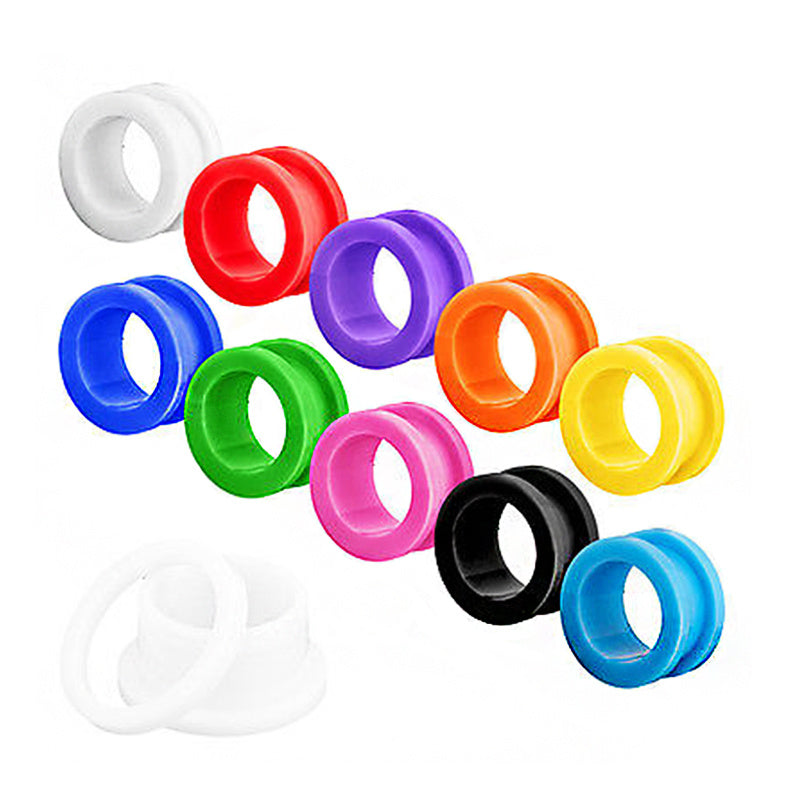 2pc Jelly Colour Acrylic Flesh Tunnel Ear Plug Stretcher Screw Fit Gauge 2-16mm